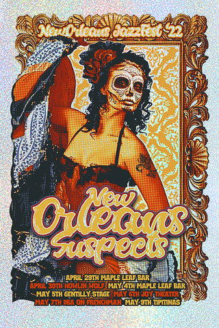 Suspects Jazz Fest 2022 Foil Poster